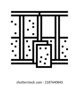 wall insulation line icon vector. wall insulation sign. isolated contour symbol black illustration