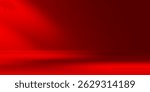 Wall interior background, studio  and backdrops show products.with shadow from window color Red background for text insertion and presentation product 