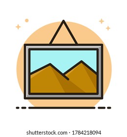 Wall Interior Decoration Icon Design. Paint Decorating Vector Illustration