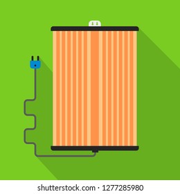 Wall ir heater icon. Flat illustration of wall ir heater vector icon for web design