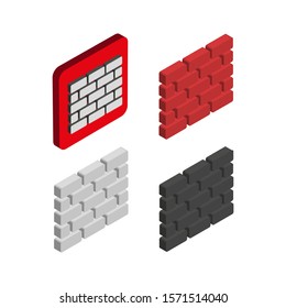 the wall isometric 3d vector icon