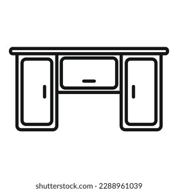 Wall kitchen furniture icon outline vector. Home table. Modern stove