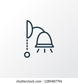 Wall lamp icon line symbol. Premium quality isolated ceiling element in trendy style.
