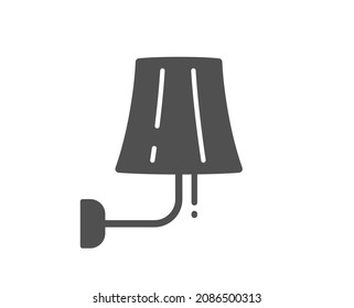 Icono de lámpara de pared. Señal de luz solar. Símbolo de iluminación interior. Clásico estilo plano. Elemento de diseño de calidad. Icono simple de lámpara de pared. Vector