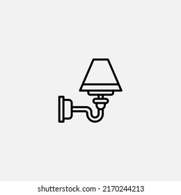 Wall lamp icon sign vector,Symbol, logo illustration for web and mobile