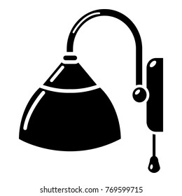 Wall lamp icon. Simple illustration of wall lamp vector icon for web