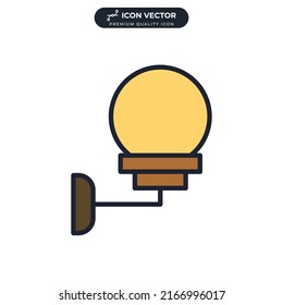 wall lamp icon symbol template for graphic and web design collection logo vector illustration