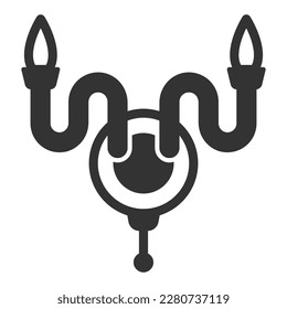 Wall lamp, sconce - icon, illustration on white background, glyph style