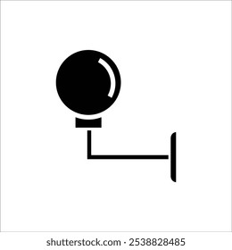wall lamp vector icon line sign