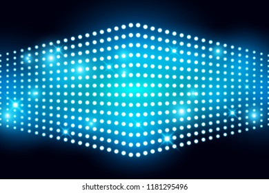 Wall led light screen with lightbulp background vector illustration