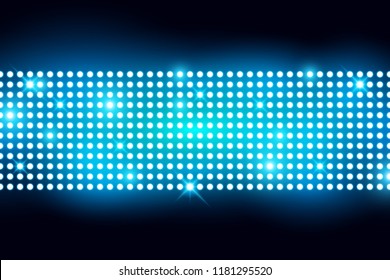 Wall Led Light Screen With Lightbulp Background Vector Illustration