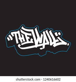 the wall letter graffiti art work