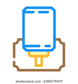 wall light bathroom interior color icon vector. wall light bathroom interior sign. isolated symbol illustration