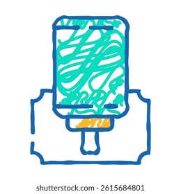 wall light bathroom interior doodle icon sketch vector. wall light bathroom interior sign. isolated symbol illustration