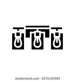 wall light bathroom interior glyph icon vector. wall light bathroom interior sign. isolated symbol illustration
