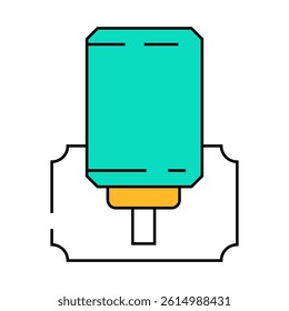 wall light bathroom interior line icon vector. wall light bathroom interior sign. isolated symbol illustration