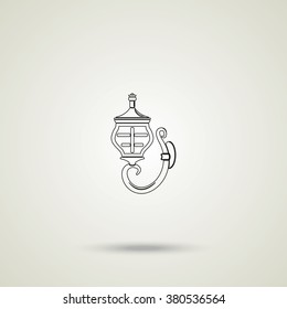 Wall light icon. Sconce illustration.