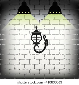Wall light icon. Sconce illustration.