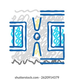wall lighting doodle icon sketch vector. wall lighting sign. isolated symbol illustration