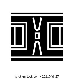 vector de icono de glifo de iluminación de pared. señal de iluminación de pared. símbolo de contorno aislado ilustración negra