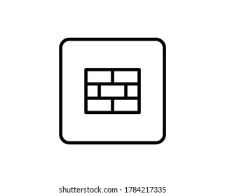 Wall line icon. Vector symbol in trendy flat style on white background. Wall sing for design.
