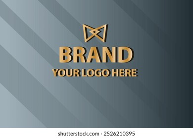 WALL LOGO MOCKUP used logo presentation creative design logo vector illustration background