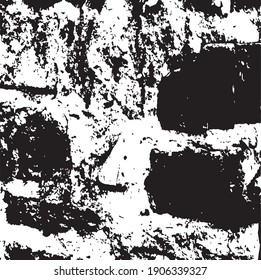 Wall made of cement and bricks. Design element. Background texture, vector illustration.