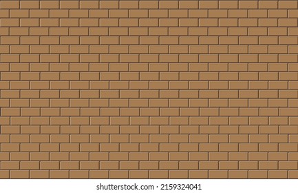 Una pared de ladrillos marrones claros. Fondo, textura para banner, por ejemplo, para texto publicitario.  Ilustración vectorial.