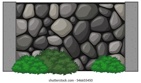 Muro hecho de la ilustración de las rocas