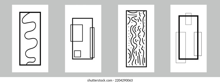 Wall minimalist art. Cool vector design.