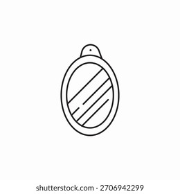 Vector de signo de icono de espejo de pared