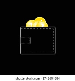 wall with money vector yellow