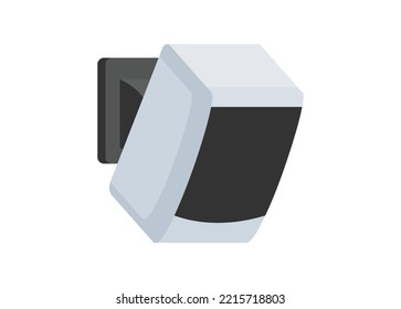 Wall mount audio speaker. Simple flat illustration.