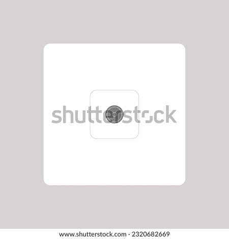 Wall mounted antenna socket. electric. Residential. Tv. Vector