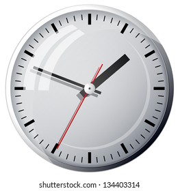 Wall mounted digital clock.