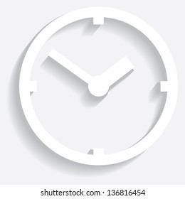 Die Wand montierte digitale Uhr.