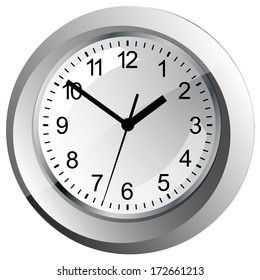Wall mounted digital clock.