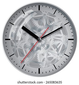 Wall mounted digital clock.