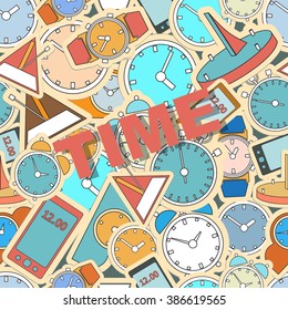 Reloj digital montado en la pared. Sin inconvenientes