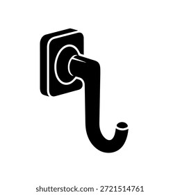 Wandmontierte Rock und Kleid Haken Silhouette Vektorgrafik für Bad Organisation und Haushalt Innenausstattung Hardware-Design
