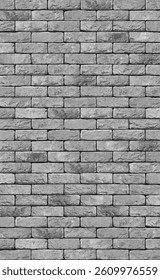 Wall of old gray brick. Vector illustration. Sketch for creativity.
