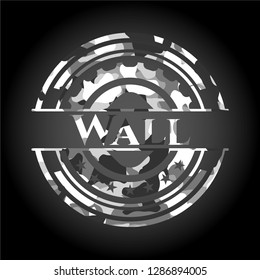 Wall on grey camo pattern