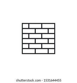 Wall Outline Icon Vector Symbol Eps