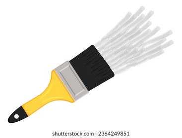 Wall Paint Brush Clipart Vector Flat Design Isolated on White Background