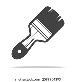 Wall paint brush icon transparent vector isolated
