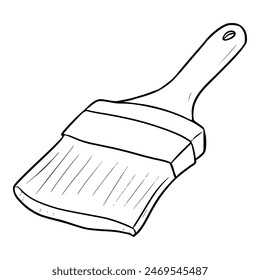 wall paint brush illustration hand drawn outline
