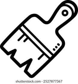 Ícone de vetor e ilustração de doodle da ferramenta de pincel de parede