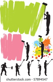 Wall painter illustration