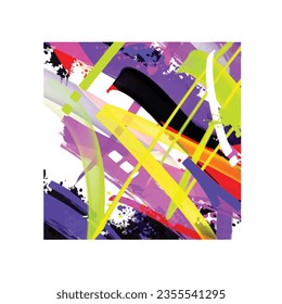 wall painting abstract mural street art packaging color splash background vector