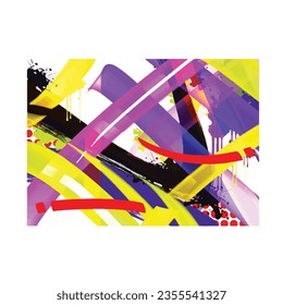 wall painting abstract mural street art packaging color splash background vector